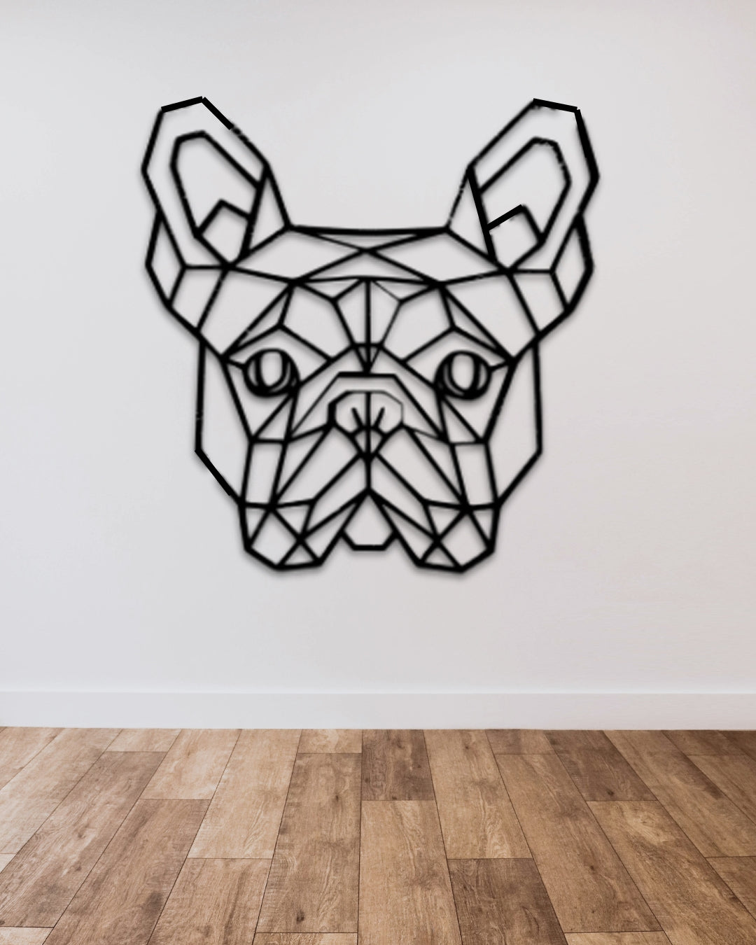 Playful Pug Silhouette Wall Art